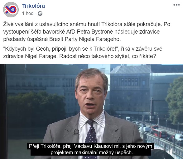Trikolóra Nigel Farage