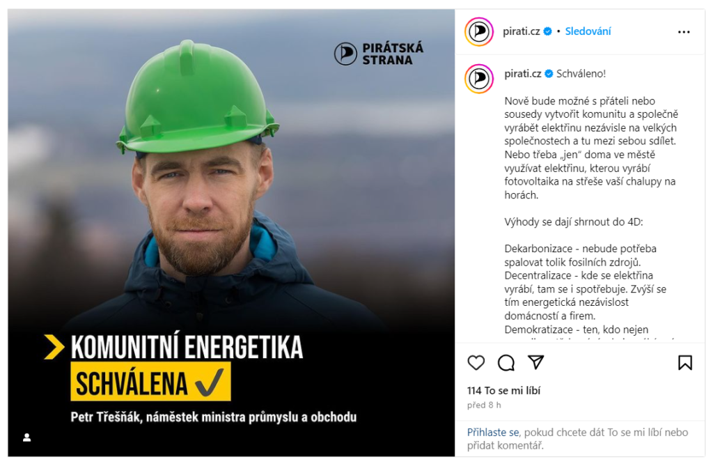 piráti komunitní energetika