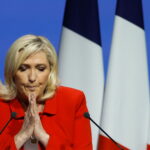 French far-right presidential candidate Le Pen campaigns in Avignon